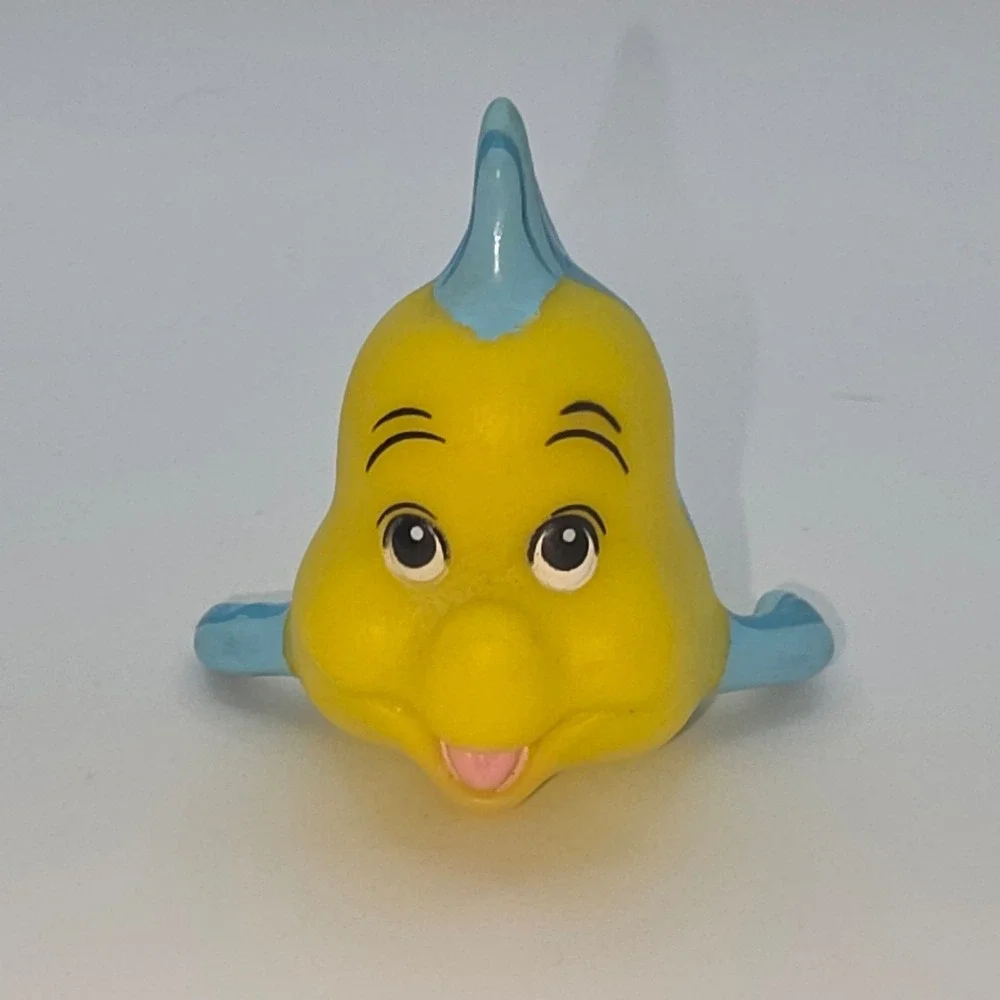 Disney Flounder 80s-90s Toy Small Yellow Blue Fair Condition Little Mermaid